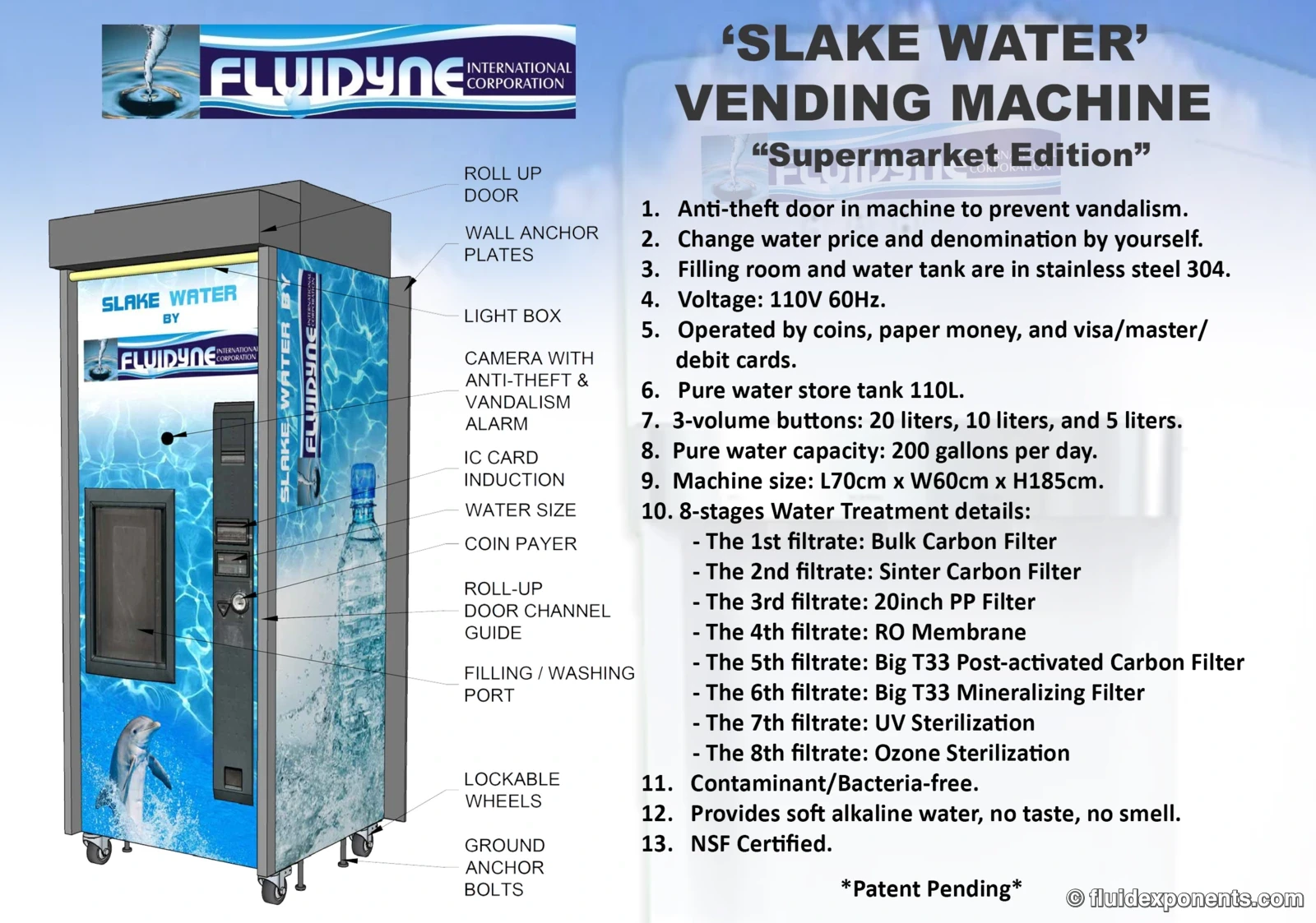 Slake Water Vending Machine — Supermarket Edition