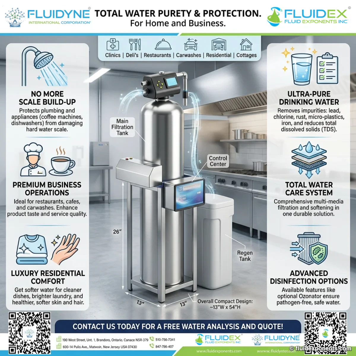Commercial & Residential Water Softener and Multi-Media Water Filter